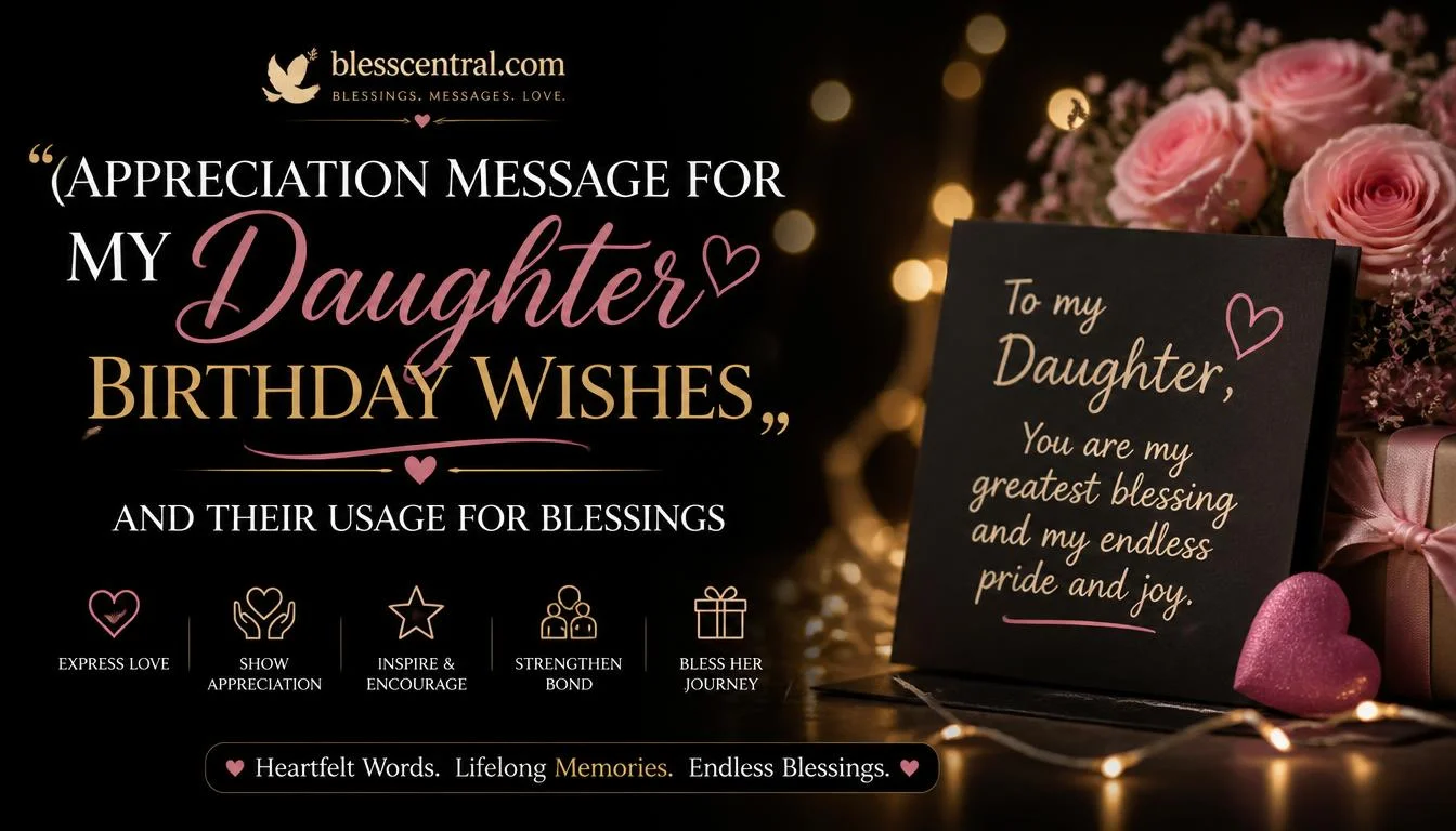 Appreciation Message for My Daughter Birthday Wishes