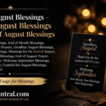 End of august blessing