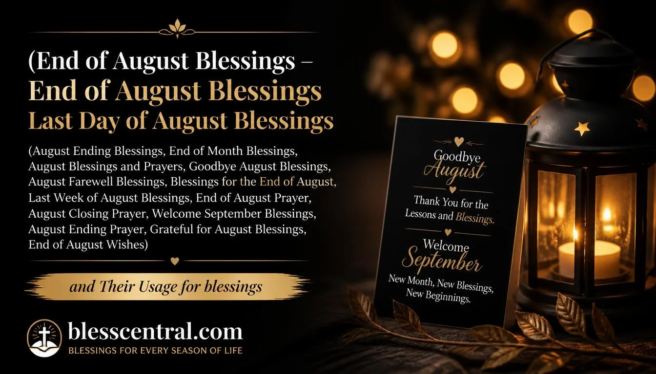 End of august blessing