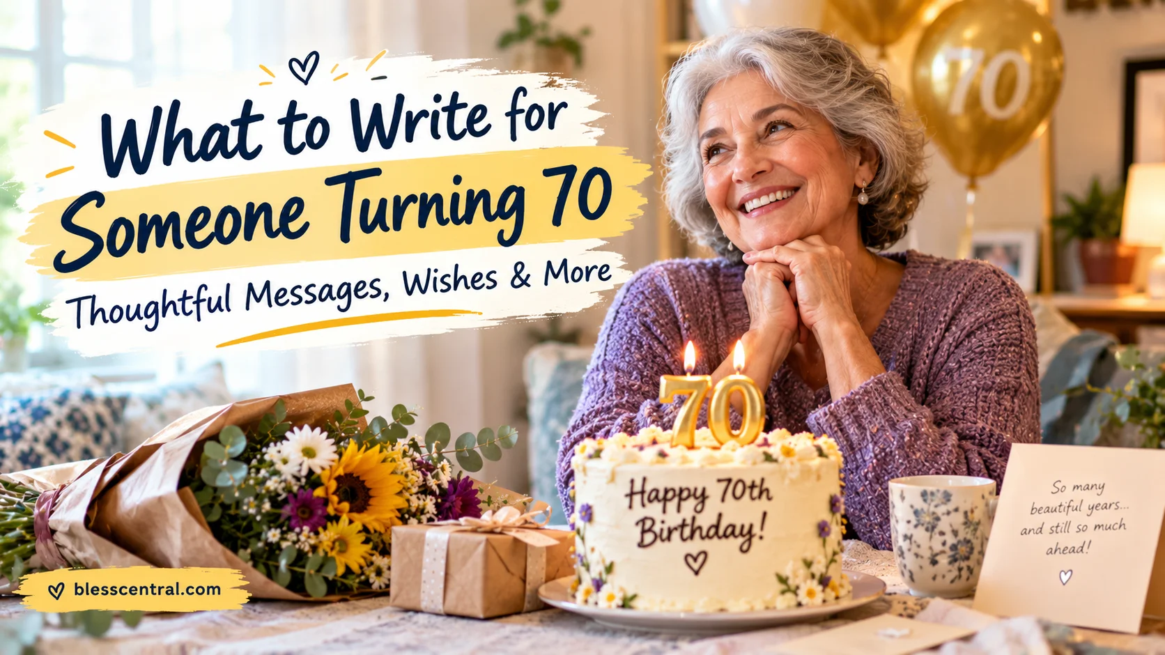What to write for someone turning 70 – thoughtful 70th birthday messages, wishes, and blessings