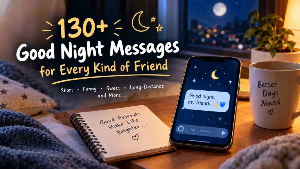 Good Night Messages for Various Friends