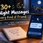 Good Night Messages for Various Friends