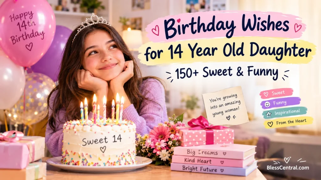 Birthday Wishes for 14 Year Old Daughter