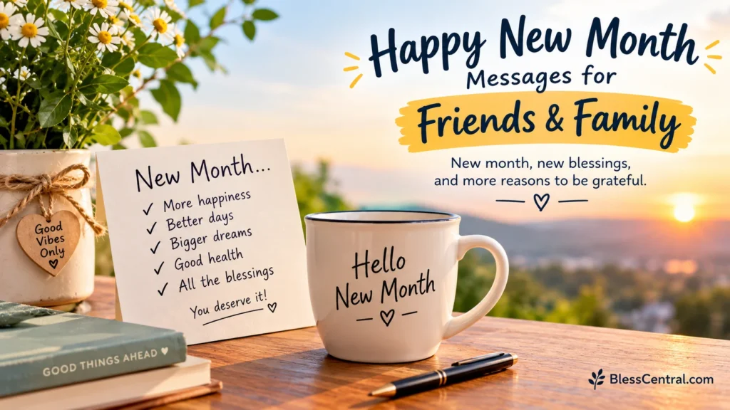 Happy New Month Messages for Friends & Family