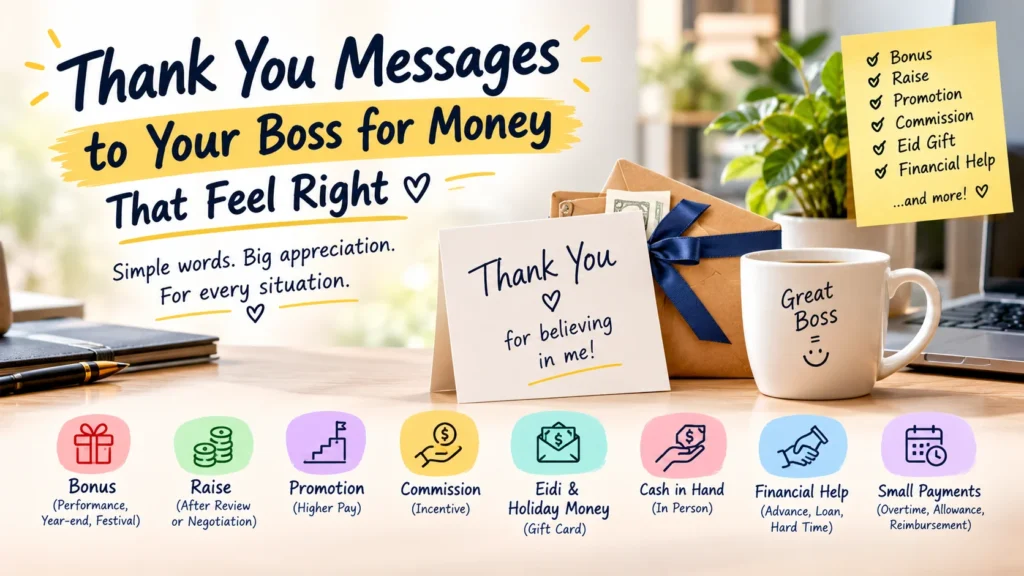 Thank You Messages to Your Boss for Money