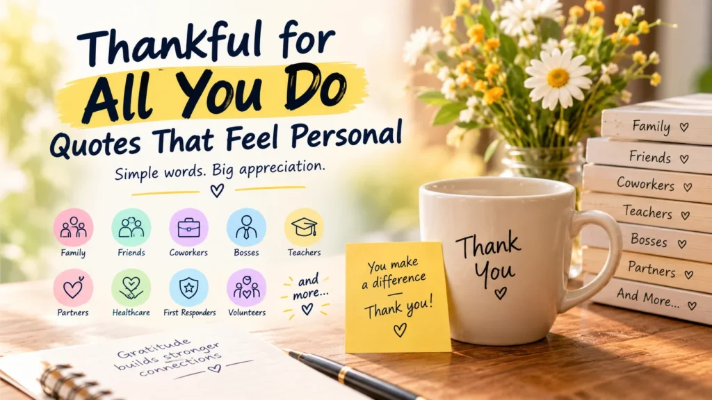 Thankful for All You Do Quotes